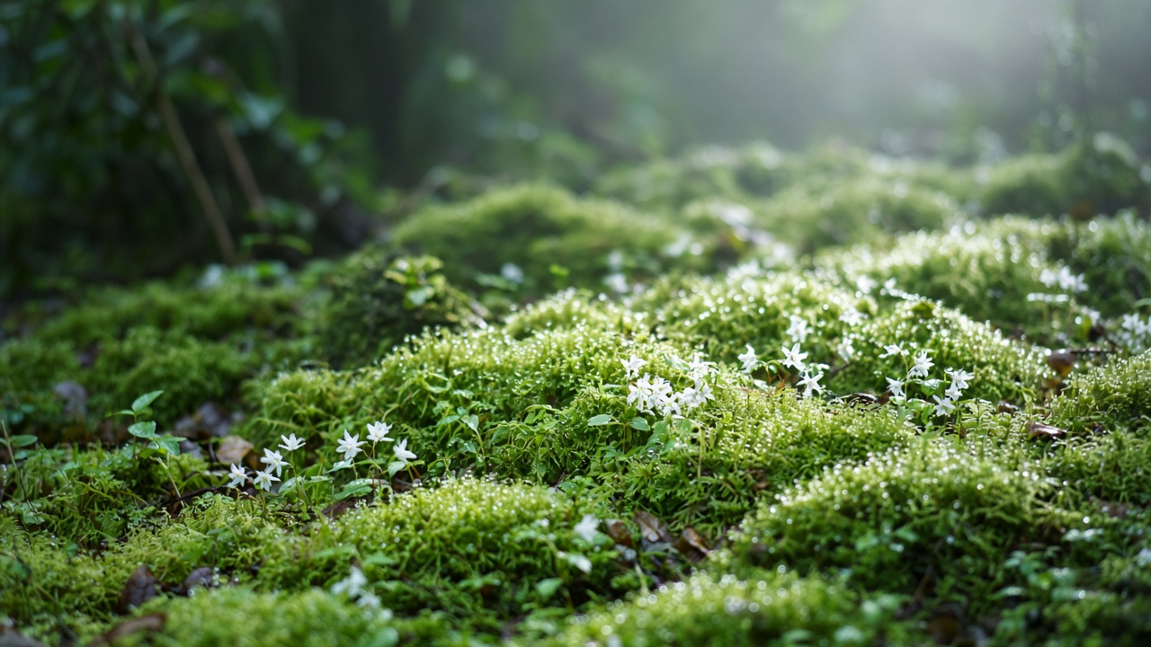 Nature-inspired bracelets among dewy forest flowers