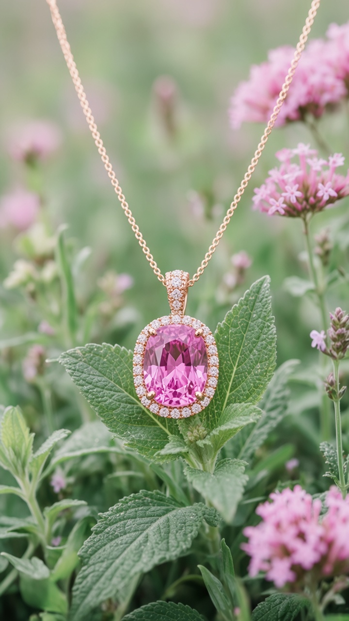 Nature-inspired rings among soft garden blooms